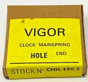 NOS Clock Mainspring No. CMH-190.5 - 3/4"x0.011"x50", Hole End. (CM38)