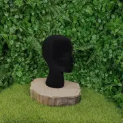 Foam Mannequin Heads With Black Flock Finish. Set of 5 Heads.