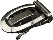 [DEARMAMY] Mens Leather Belt Buckle Alloy Automatic Buckle Business Style Belt Buckle for Professional Wear