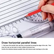 Rolling Ruler Parallel Line Arc Curve Drawing Measuring Roller Ruler
