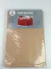Trim a Home Fabric Table Cloth Satin Stripe Polyester 70" Round Gold NEW