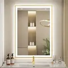 Extra Large LED Illuminated Bathroom Mirror Gold Framed Frontlit Dimmable No-Fog