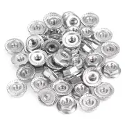 50 Pieces #6-32 Flange Nuts, Serrated Flange Hex Lock Nuts Assortment Kit, 304 S