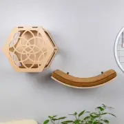 Cat Wall Shelves with Pillow Cat Hexagon Shelf Floating Cat Bed with Cushion