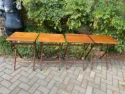 MCM Solid Oak folding side Tables
