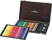 Faber-Castell Polychromos Artists' Colour Pencils Assorted Wood Case of 48 (18-110006) Multicolor