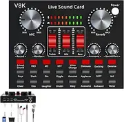 Live Broadcast Sound Card, Professional Wireless Streaming Soundboard, Karaoke Sound Mixer With DJ Effects And Voice Changer, Cordless Design, Smooth Recording, Black, For Home Studio