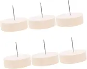 TEHAUX Dollhouse Display Stands 6pcs Wooden Doll Stands Crochet Doll Base Holders Stable Wood Base
