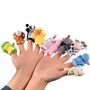 10 Pack Finger Puppets - Soft Plush Animals Finger Puppet Toys For Kids, Mini Plush Toy For Boys Girls, Party Favors For Shows, Playtime, Schools