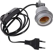 1 Pc E27 Crawling Pet Lizard Tortoise Heating Lamp Holder & Power Cord Switch Piglet Chicken Brooder Heating Spiral Light Socket (Color : G Black)
