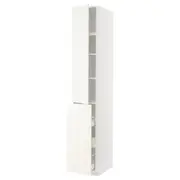METOD / MAXIMERA hc w p-o func 3drw/1dr/2shlv, white/Vallstena white, 40x60x240 cm