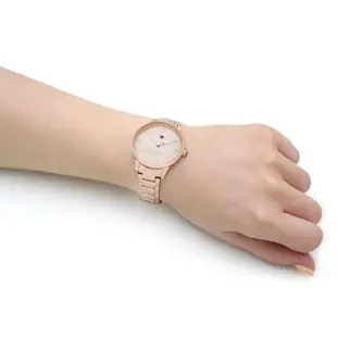 【Tommy Hilfiger】1782545 簡約三針 珠光貝殼面盤 鋼錶帶女錶 36mm 玫瑰金 台南 時代鐘錶