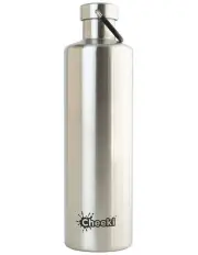 [Cheeki] Stainless Steel Insulated Water Bottle 1L in Silver