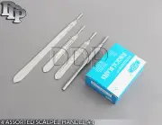4 ASSORTED SCALPEL KNIFE HANDLE #4 + 100 SURGICAL STERILE DISSECTING BLADES #21