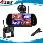 Digital Wireless 7" Rear View Mirror Monitor+Black Reversing CCD Camera Caravan