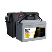 Giantz 12V 135Ah AGM Deep Cycle Battery with Battery Box, Max 1400 Cycles