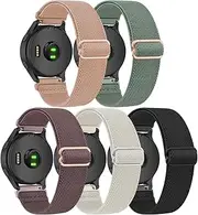[T Tersely] 22mm Elastic Solo Loop Bands for Garmin Venu2/3/Vivoactive 4, 5Pack Soft Stretch Adjustable Nylon Sport Band for Garmin Forerunner 265/music/255/music
