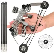 10" Mini Compound Bow Arrows Set 12lbs Archery Target Gift Gun Adult Shooting