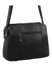[Milleni] Nappa Leather Cross-Body Bag in Black