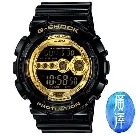 CASIO卡西歐‧G-SHOCK 街頭時尚狂潮金屬感電子運動錶GD-100GB-1D(黑金) → 免運費 有現貨←