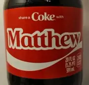 Share A Coke With Matthew 2025 Personalized Limited Edition Coca-Cola Bottle