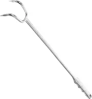 Cabilock Stainless Steel Meat Hook Turner BBQ Food Flipper with Comfortable Grip for Easy Handling for Grilling Cooking and Meat Processing