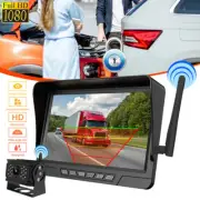 Wireless Camera Reversing Digital Rear View 7" DVR Monitor For RV Truck Caravan