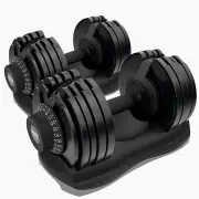 ATIVAFIT 2 x 32.5kg Adjustable Weight Dumbbell Set, for Home Gym Fitness Training