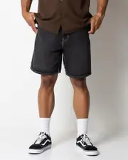 [Lee] Lee Men's L-Four Baggy Denim Shorts in Tune Black Size 38 38 Tune Black
