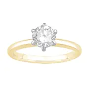 Bevilles 1.00ct Laboratory Grown Diamond Solitaire Ring in 18kt Yellow Gold and 18kt White Gold