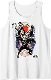 [Marvel] Black Panther Tribal Frame Action Pose Tank Top