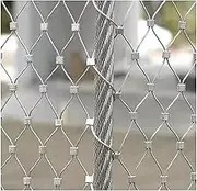 SXEVZOO 304 Stainless Steel Rope Wire Mesh, Mesh Hole 12cm, Garden Flexible Cable Balustrade Net, Multi-Purpose Outdoor Protection Decorative Fence(0.7x30m)