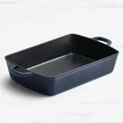 Wolstead Endure+ Rectangular Enamel Cast Iron Roaster 39x27cm Navy