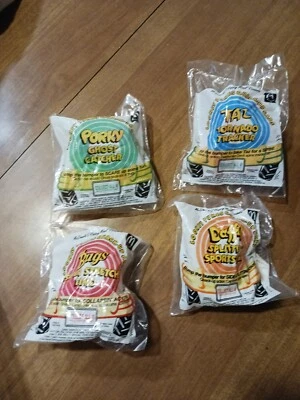 1992 McDonalds Happy Meal Toys Looney TunesQuack Up Cars Set 4