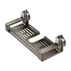 Bathroom Shower Shelf Suction Cup Storage Tray Multiuse Drainage Shelf Shower