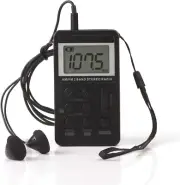 Pocket Radio,Portable Headset Radios,Mini Digital/Fm Stereo Radio with Headphone