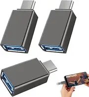 3pcs USB C to USB Adapter,USBC Male to USB 3.0 Female Adapter,USBC to USBAdaptor,Thunderbolt 4 to USB OTG Converter,Compatible with iMac,MacBook Pro,iPhone 16 15,iPad,Samsung Galaxy S25,so on