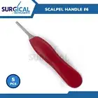 5 Pcs Scalpel Handle #6 Surgical Dermal Podiatry Instruments German Grade