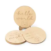 Snuggle Hunny Lion Wooden Milestone Cards