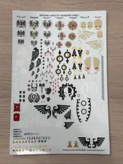 Warhammer 40k Decals Space Marine Imperial Knights Chaos Dark Angels Krieg OOP