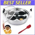 Deluxe Stainless Steel Egg Poacher - Make 4 Perfect Poached Eggs Effortlessly