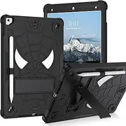 GUAGUA Kids Case for iPad 10.2-Inch (2021/2020/2019) [Heavy Duty Shockproof ] iPad 9th / iPad 8th 7th Generation Tablet Case with Stand & Pencil Holder Rugged Protective Case for Boys Girls,Black