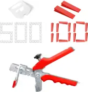 Tile Leveling System 1/8", 500 Pcs Tile Spacers Clips, 100 Pcs Reusable Wedges a