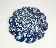Traditional Iznik Turkish Ceramic Art Trivet Heat Resistant Hand Painted
