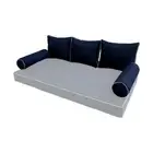 |COVER ONLY| STYLE 3 Crib Bolster Pillow Daybed Porch Swing Contrast Trim AD101