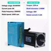 NEMA34 12N.m Closed Loop CNC Stepper Motor Encoder HBS86H Hybrid Servo Driver