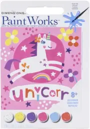 Paint Works Paint By Number Kit 9"X9"-Unicorn 91737