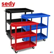 Tool Trolley 3-Tier Workshop Cart Rolling Steel Parts Storage Handyman 150KG