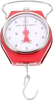 [WHAMVOX] Small Size Fish Scale Lightweight Spring Scale for Luggage Portable High Accuracy Metal Material Red Kg