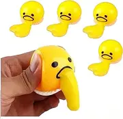 Weiei Puking Ball 4-Packs, Vomiting Eggs Yolk Stress Relief, Sucking Lazy Eggs, Pucking Slime Anxiety Relief Fidget Toy